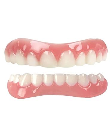 XZLZMD pebble gel dental prostheses above cosmetic veneer natural color temporary prostheses teeth immediate repair of cracked or missing denture for men and women 1 pair