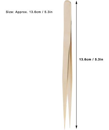 Nail Art Tweezers Multifunctional Nail Art Tweezers Steel Golden Straight Tweezers for Eyelashes Manicure - Buy Online on GoSupps.com