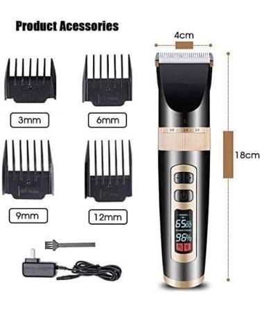 Professional Hair Clippers for Men | Cordless Rechargeable Hair Cutting Kit with LED Display - Best Men's Hair Clipper for Precision Cutting - Buy Online on GoSupps.com