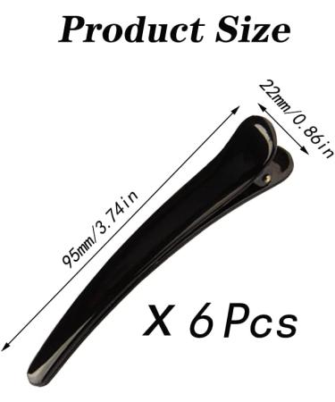 6 Pcs Hair Sectioning Clips Plastic Hairdresser Clips Hair Hairdressing Styling Clips for Styling of All Hair Types Black 6 Count (Pack of 1) - Buy Online on GoSupps.com