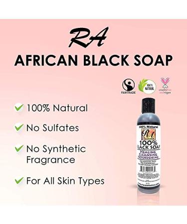 Buy RA COSMETICS 100% African Liquid Natural Black Soap - 8 oz | Authentic Organic Skincare for All Skin Types - International Shipping Available - Buy Online on GoSupps.com