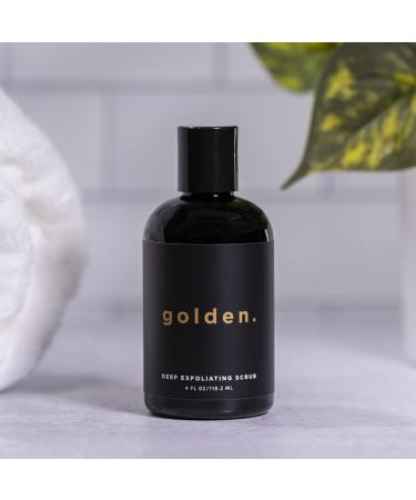 Shop Golden Grooming Co. Exfoliating Face Scrub for Men - Deep Cleansing Facial Cleanser with Coconut Oil & Aloe Vera - Perfect for All Skin Types - 4oz - Buy Online on GoSupps.com