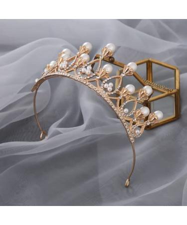 Shop Wedding Bridal Rhinestone Tiara Crown & Pearl Headband - Elegant Hair Accessories for Women - Buy Online on GoSupps.com