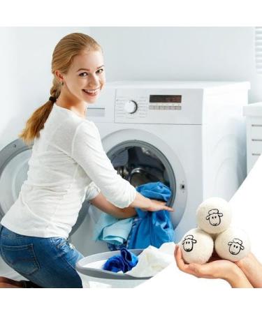 Wool Dryer Balls 6PCS Anti Static Tumble Dryer Balls Reusable Natural Fabric Softener for Laundry Wool Balls for Tumble Dryer Wool Dryer Balls to Reduce Drying Time Wrinkles and Static - Buy Online on GoSupps.com