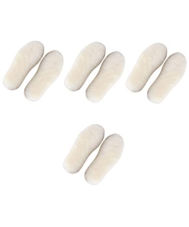 FOMIYES 4 Pairs Wool Insole Fleece Shoe Insoles Wool Warm Insoles Warm Shoe Insoles Shoe Inner Pads Warm Shoe Inserts Comfortable Shoe Insoles Boots Winter Supply Boot Insoles Sole Insoles