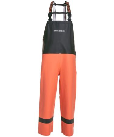 Grundns mens Balder 504 Commercial Fishing Bib Pants Medium Orange
