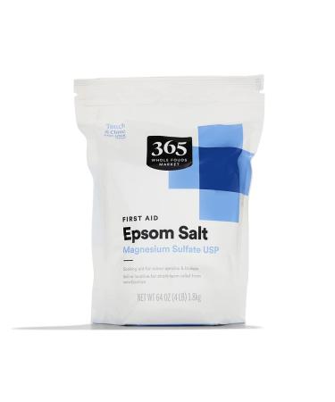 365 by Whole Foods Market First Aid Epsom Salt Magnesium Sulfate USP 64 Ounce 64 Ounce (Pack of 1)