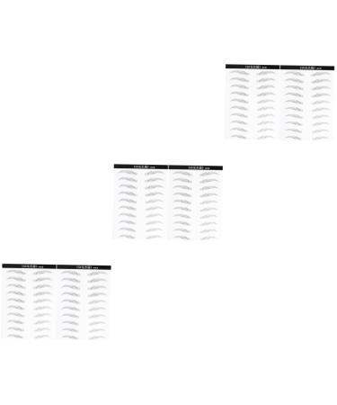 FOMIYES 6 Sheets Pairs Stickers Waterproof Grooming Eyebrow Stickers Transfer Stickers Miss Supplies Simple