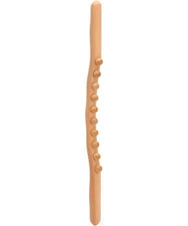 Verdant Touch Massage Roller - Wooden Scraper & Gua Sha Therapy Stick 25cm Hand Polished Natural Wood - Buy Online on GoSupps.com