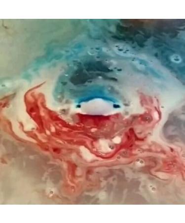 Shark Attack Bath Bomb - Vegan Approved Fizzer with Bleeding Shark Bite Fun, Unique Gift for Kids, Blue & Red Blood, Made in the UK - Buy Online on GoSupps.com