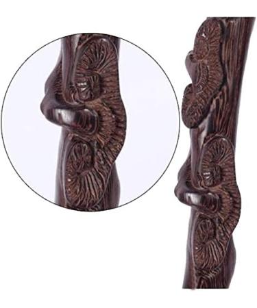 Solid Wooden Walking Cane Wood Canes Walkers for seniors Mahogany Carved Walking Stick Cane Wood Carving Leading A Walking Stick The Elderly Wooden Practical Old Man Gifts rollator walker Durable Mob - Buy Online on GoSupps.com