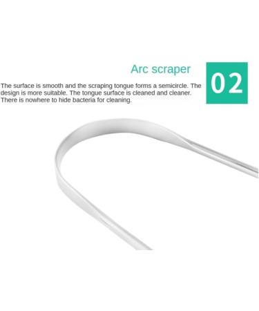 Silver Tongue Scraper - Stainless Steel Tongue Cleaner for Bad Breath Relief | Mouth Management Tool for Adults - Buy Online on GoSupps.com