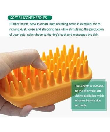 ZOOPOLR Pet Silicone Shampoo Brush for Medium Large Pets - Grooming Bath Brush for Dogs Cats - Anti-Skid Rubber Pet Massage Comb - Buy Online on GoSupps.com