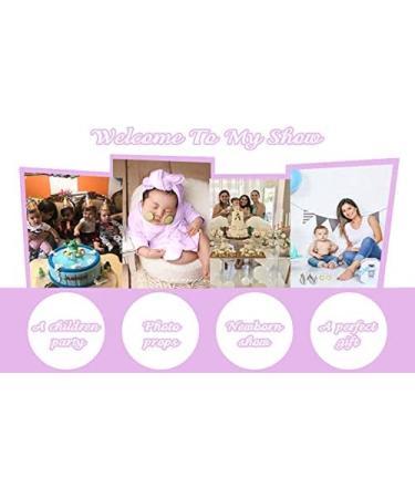 SPOKKI Newborn Photography Props Bathrobe Bath Towel Outfit with Slippers - Purple (0-6 Months) - Buy Online on GoSupps.com