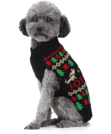ABRRLO Warm Dog Sweater for Small & Medium Dogs - Black Size L | Cozy Pet Apparel for Cold Weather - Buy Online on GoSupps.com