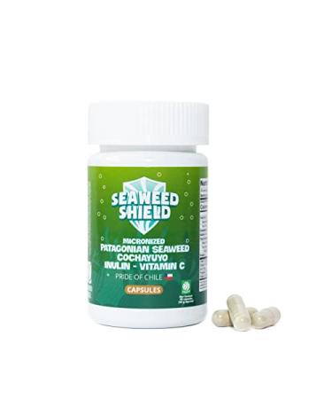 Seaweed Place Patagonian Seaweed Shield Supplement | Antartic Durvillea | Cochayuyo 100% Organic & Natural - Source of Vitamin C & Minerals | 90 Capsules (Pack of 1)