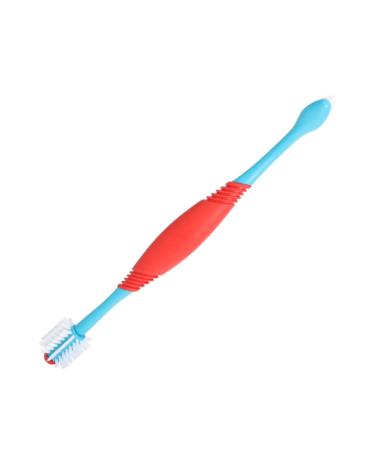 DOITOOL 2pcs Head Supplies Pet Double-head Cat Tooth Double-headed Manual Soft-bristles Puppy Dog Plastic