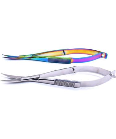 Micro Scissors Stainless Steel Face Hair Eyelash Scissors Grafting Tool Curved Mirror - Buy Online on GoSupps.com