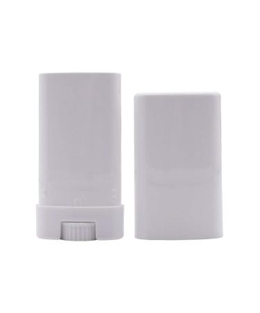 15pcs 15ml White Plastic Deodorant Containers 0.5 Oz New Empty Oval Lip Balm Tubes Twist-Up Deodorant Container for Lipstick Crayon Chapstick DIY Make Your Own Deodorant Cream Lotion Bar 15 Pcs White - Buy Online on GoSupps.com