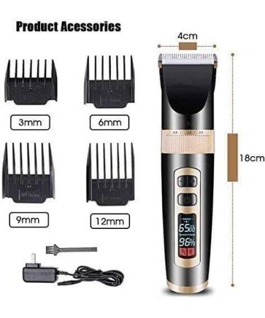 YQYBF Hair Clippers - Professional Hair Clippers for Men Mens Hair clippers for Hair Cutting Electric Hair Trimmer for Men Haircut Cordless Rechargeable Hair Cutting Kit for barbers with LED Displ - Buy Online on GoSupps.com