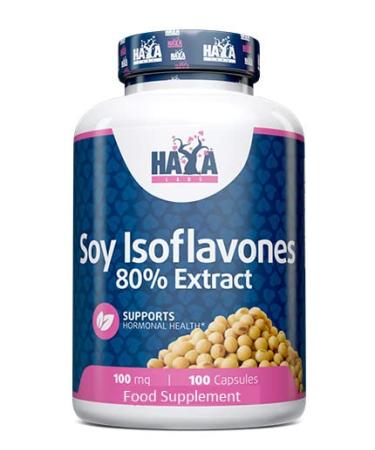 SOYA Isoflavones 80% Extract x 100 Capsules Non-GMO Supports Hormonal Health Potent One-a-Day Formula Supplement