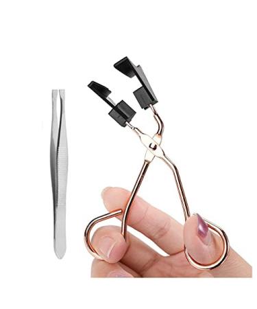 INDKOPVA Magnetic Eyelashes Applicator Helper Tool  Magnetic False Eyelashes Clip  Easily Apply Magnetic Eyelash Curler Partner with Eyebrow Tweezer