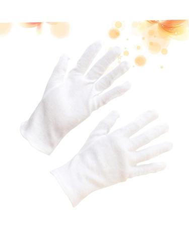 Anneome 12 Pairs Moisturizing Dry Hands Warm Food Handling Glove Hair Coloring Chemical Stretchable Lining Glove Safety White S:21X8cm White - Buy Online on GoSupps.com