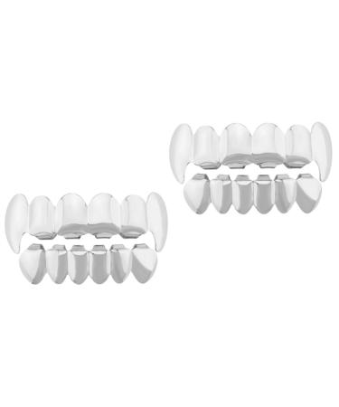 Coheali 2 sentences rapper teeth corner tooth mouth tooth cap corner tooth grill.