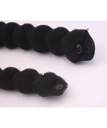 Set of 3 Magic Hair Styling Tools - Hot Donut Bun Ring & Curler Accessories (Black) - Perfect for Effortless Updos - Buy Online on GoSupps.com