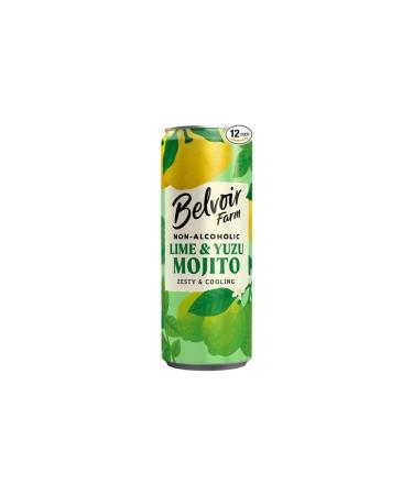 Belvoir Farm - Non-Alcoholic Lime & Yuzu Mojito Zesty and Cooling Freshly Squeezed Lime Crafted with Nature No Artificial Sweeteners & Preservatives Suitable for Vegetarians & Vegans 12x250ml Lime & Yuzu Mojitio 250 ml (Pack of 12) - Buy Online on GoSupps.com