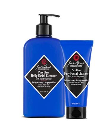 Jack Black - Pure Clean Daily Facial Cleanser 16 Fl Oz & 3 Fl Oz