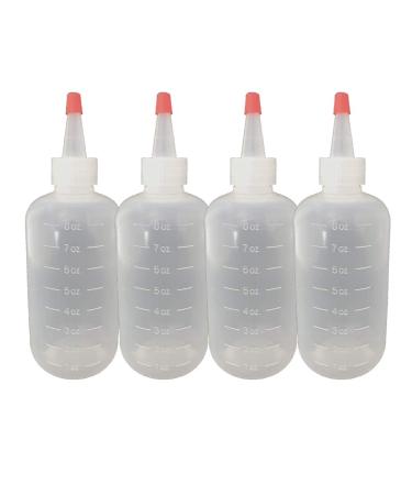 JADEWELL 4 Pack Applicator Bottles with Cap 8oz Oil Bottles for Hair Coloring Dyeing BPA Free - Buy Online on GoSupps.com