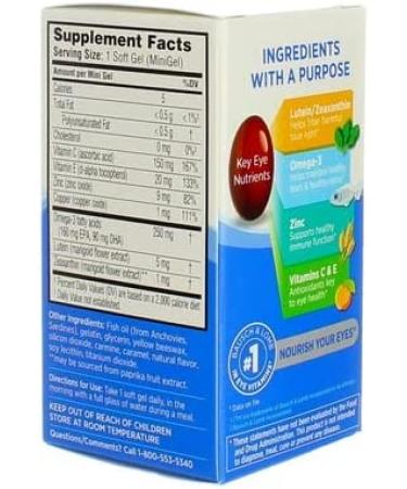 Ocuvite Adult 50+ Eye Vitamin & Mineral Supplement - 50 Soft Gels for Vision Health - Buy Online on GoSupps.com