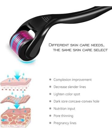 Tranzy Beard Growth Roller | Stimulate Hair Growth | 0.5mm-1.5mm Microneedling Roller | Matte Black Beard Roller | For Men & Women - Buy Online on GoSupps.com