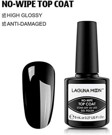 LagunaMoon Gel Nail Polish Set - Primer, Base Coat, Top Coat, Liquid Tape - 8ML (4pcs) - Buy Online on GoSupps.com