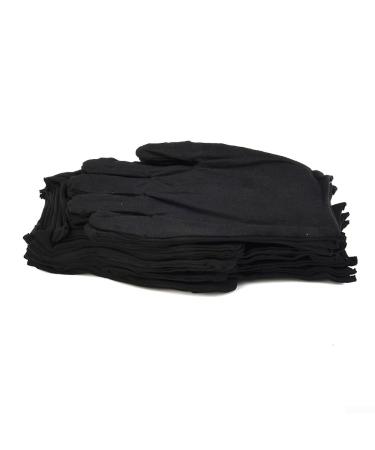 AIDNTBEO Practical and Comfortable Black Cotton Gloves 12 Pairs Soft Material For Sensitive Cleaning - Buy Online on GoSupps.com