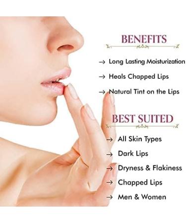 QRA Beetroot Lip Lightening Balm For Dark Lips For Men & Women With Shea Butter & Cocoa Butter For Dry Lips Sulphate & Paraben Free - 5gm - Buy Online on GoSupps.com