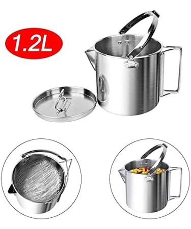 1.2L Outdoor Steel Kettle - Portable Coffee Pot Teapot for Camping Trips - Buy Online on GoSupps.com