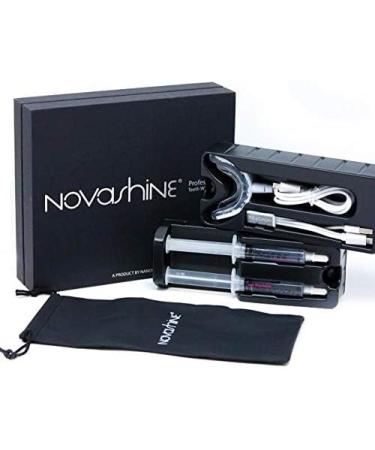 Buy Novashine Professional Teeth Whitening Kit for Him Advanced Blue LED Light Concentrated Peroxide Gel Travel Bag & 2-Year Warranty | International Shipping Available - Buy Online on GoSupps.com
