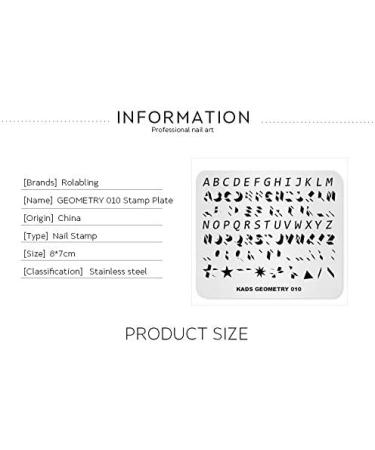 Geometry & Words Nail Stamping Plate - Stars & Patterns Theme | Nail Art Template Design 2 - Buy Online on GoSupps.com