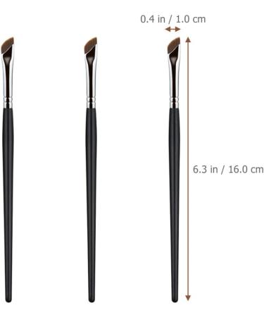 LALAFINA 3pcs Eyebrow Brush Angled Concealer Brush Eyeliner Brush Brow for Eyebrows Flat Head Beauty - Buy Online on GoSupps.com