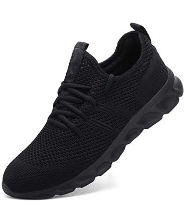 Damyuan Mens Lightweight Athletic Running Walking Gym Shoes Casual Sports Shoes Fashion Sneakers Walking Shoes 11 Black