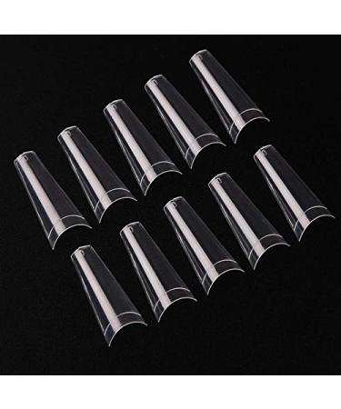 MWoot 500 Pieces French Acrylic Coffin Nails - Clear Fake Nail Tips for Women & Girls | 10 Sizes - Perfect for Nail Art - Buy Online on GoSupps.com