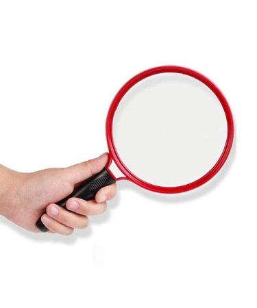 LOSCHEN 2.5x Handheld Reading Magnifier 130MM Large Magnifying Lens with Non-Slip Soft Handle Magnifying Glass Ideal for Reading/Exploring/Inspection/Maps/Hobbies and Crafts- For Kids/Adults/Elderly