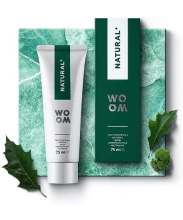 Woom Natural+ Vegan Toothpaste - 98% Natural Ingredients | 75 ml - Eco-Friendly Oral Care - Buy Online on GoSupps.com
