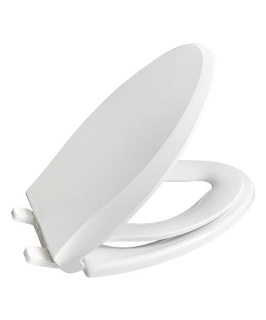 Elongated Toilet Seat with Built-in Potty Training Seat - Durable Plastic, White Cover - Replacement Seat 4012 - Buy Online on GoSupps.com