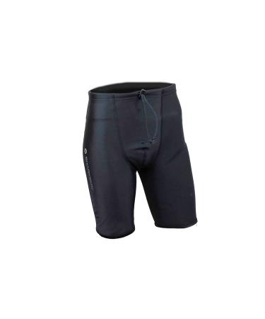 Sharkskin Men's Robust High-Waisted Chillproof Wetsuit Short Pants for Scuba Diving and Water Sports, Black Black X-Large