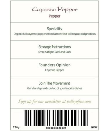Organic Cayenne Pepper Whole Spice - Hot and Spicy - Dried Red Peppers 700g - Buy Online on GoSupps.com