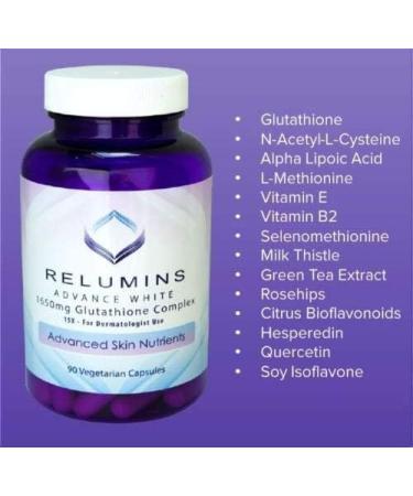 Relumins Advance White Glutathione Complex - Pack of 2 (1650mg 180 Capsules) | Advanced Skin Formula for Brightening & Repair - Buy Online on GoSupps.com