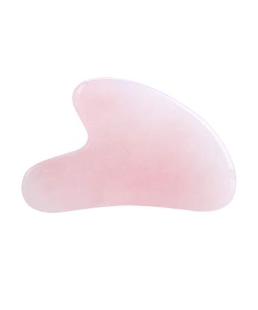 Ejoyous Gua Sha Facial Tool Jade Stone Guasha Board Crystal Scrapping Plate Anti Aging Massage Health Relaxation Tool for Body Face Neck and Treatment(Rose Quartz)